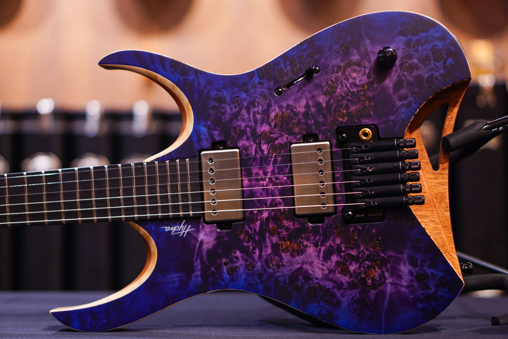 Mayones Hydra Elite Pro 6 Trans Dirty Purple Blue Burst Satine HF0000742