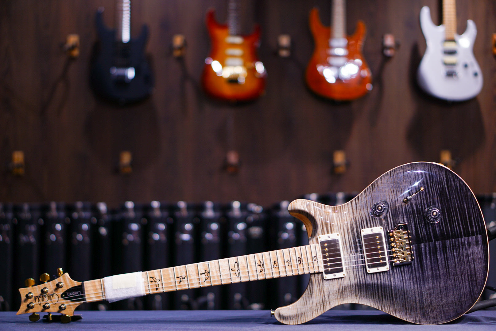 PRS Custom 24 wood library Gray Black Fade 0369347 - HIENDGUITAR PRS GUITAR