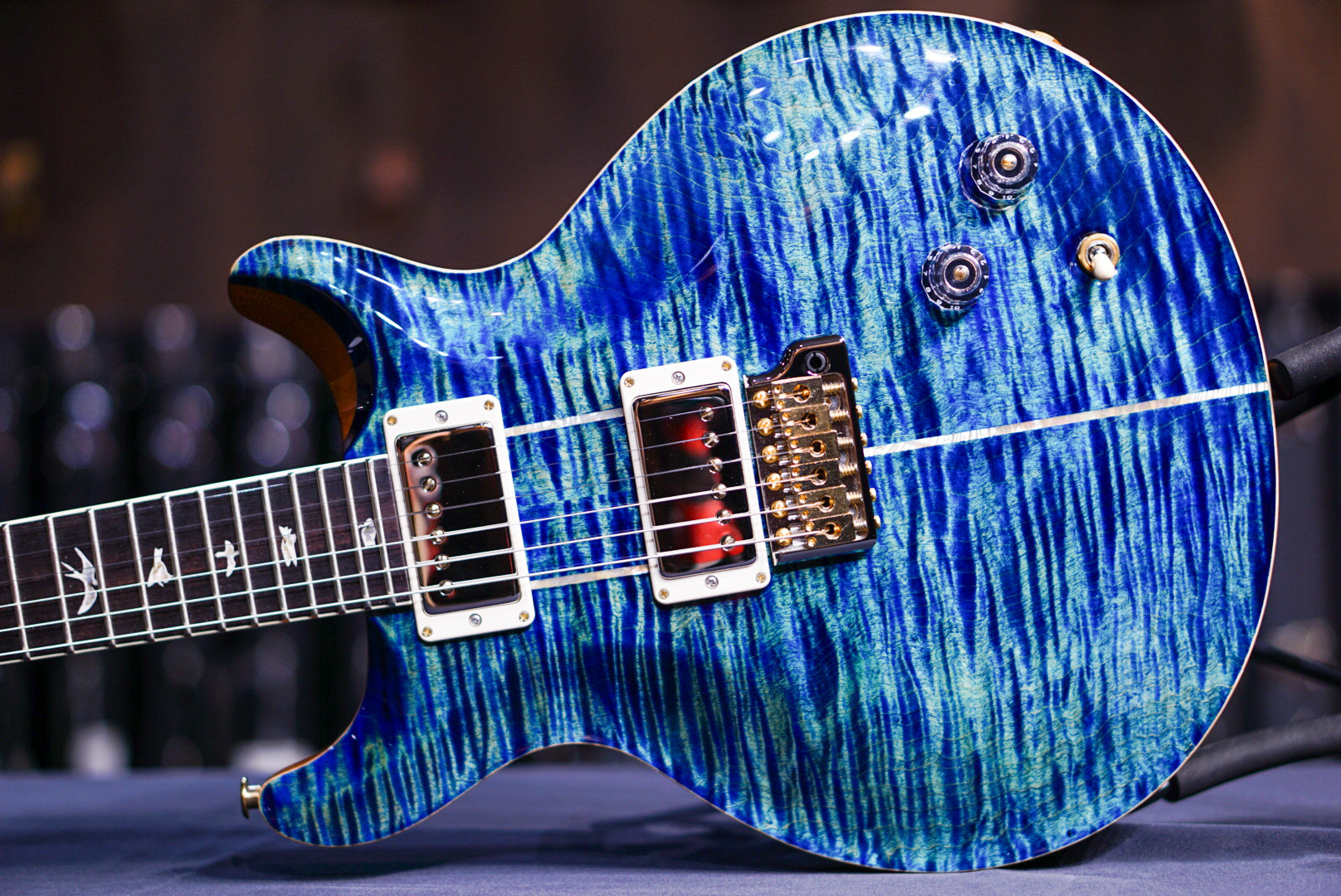 PRS Santana retro river blue 10top 0369091 - HIENDGUITAR PRS GUITAR