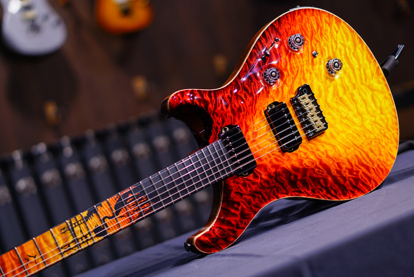 PRS Private stock Custom 24 dragon's breathe Chesapeake Bay - HIENDGUITAR PRS GUITAR