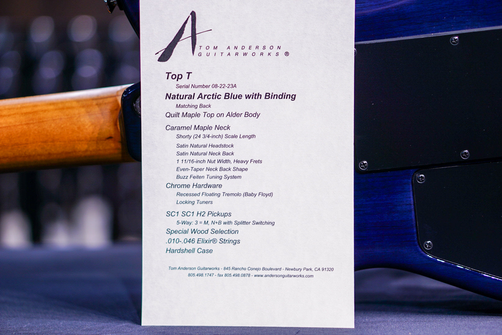 Anderson Top T Shorty Natural Arctic Blue * 08-22-23A * - HIENDGUITAR Anderson GUITAR