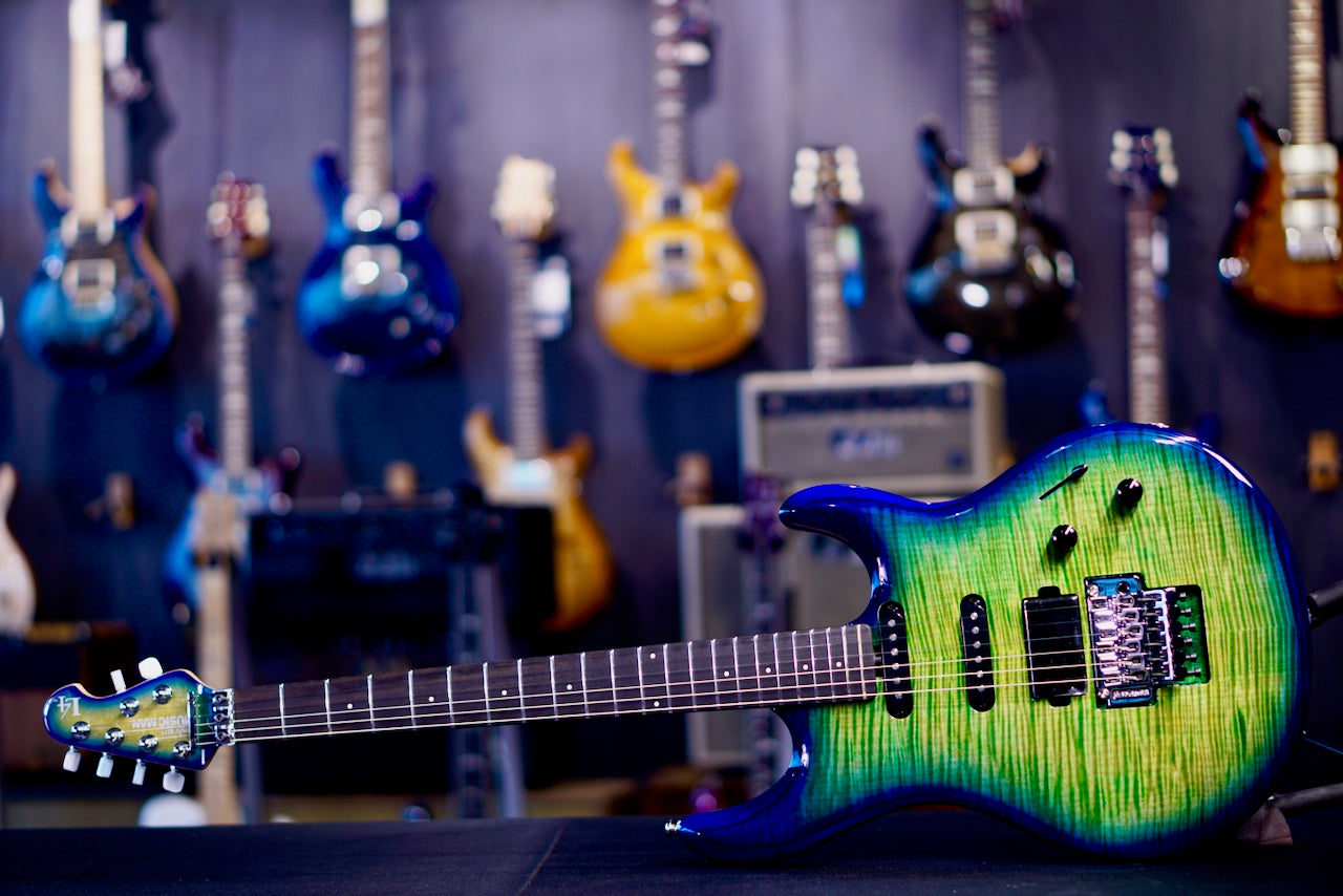 Ernie Ball Music Man Luke 4 HSS Green Tide D01218
