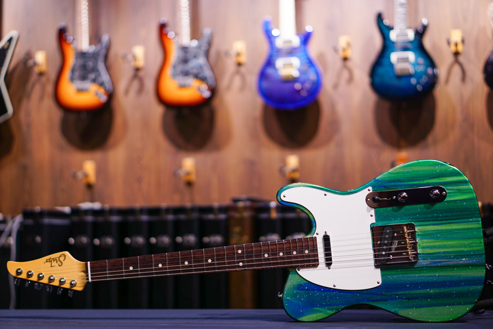 Suhr Classic T Custom Aqua sparkle drip 83007