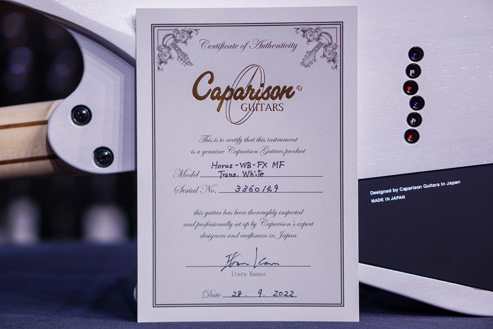 Caparison Horus WB FX MF Trans white 3360149 - HIENDGUITAR Caparison Guitars