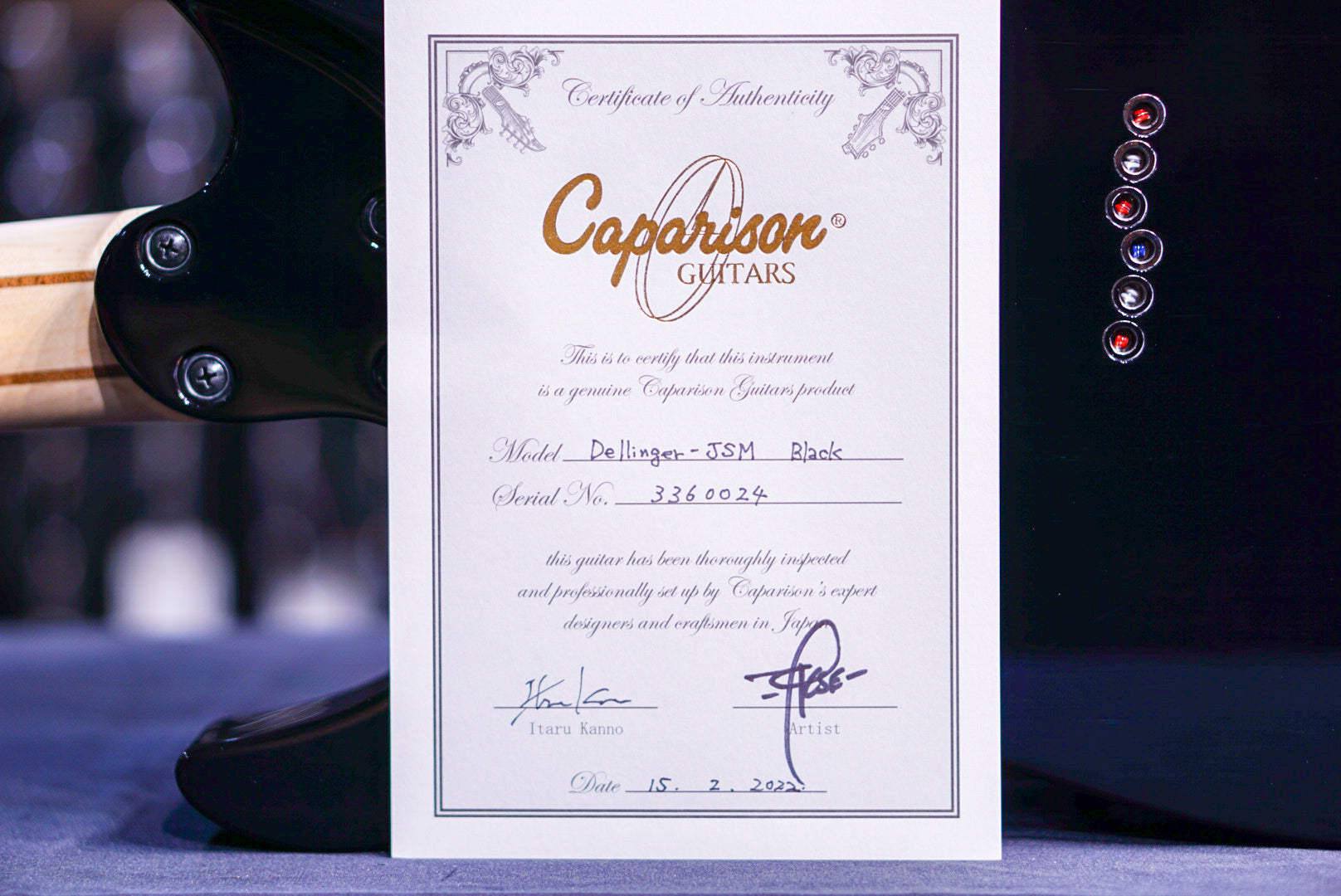 Caparison Dellinger-JSM Black 3360024 - HIENDGUITAR Caparison GUITAR