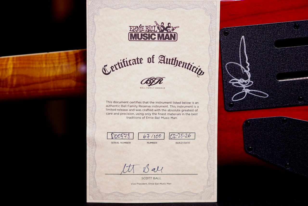 Ernie Ball Music Man JP15 BFR Baritone Cherry Creamsicle D00578