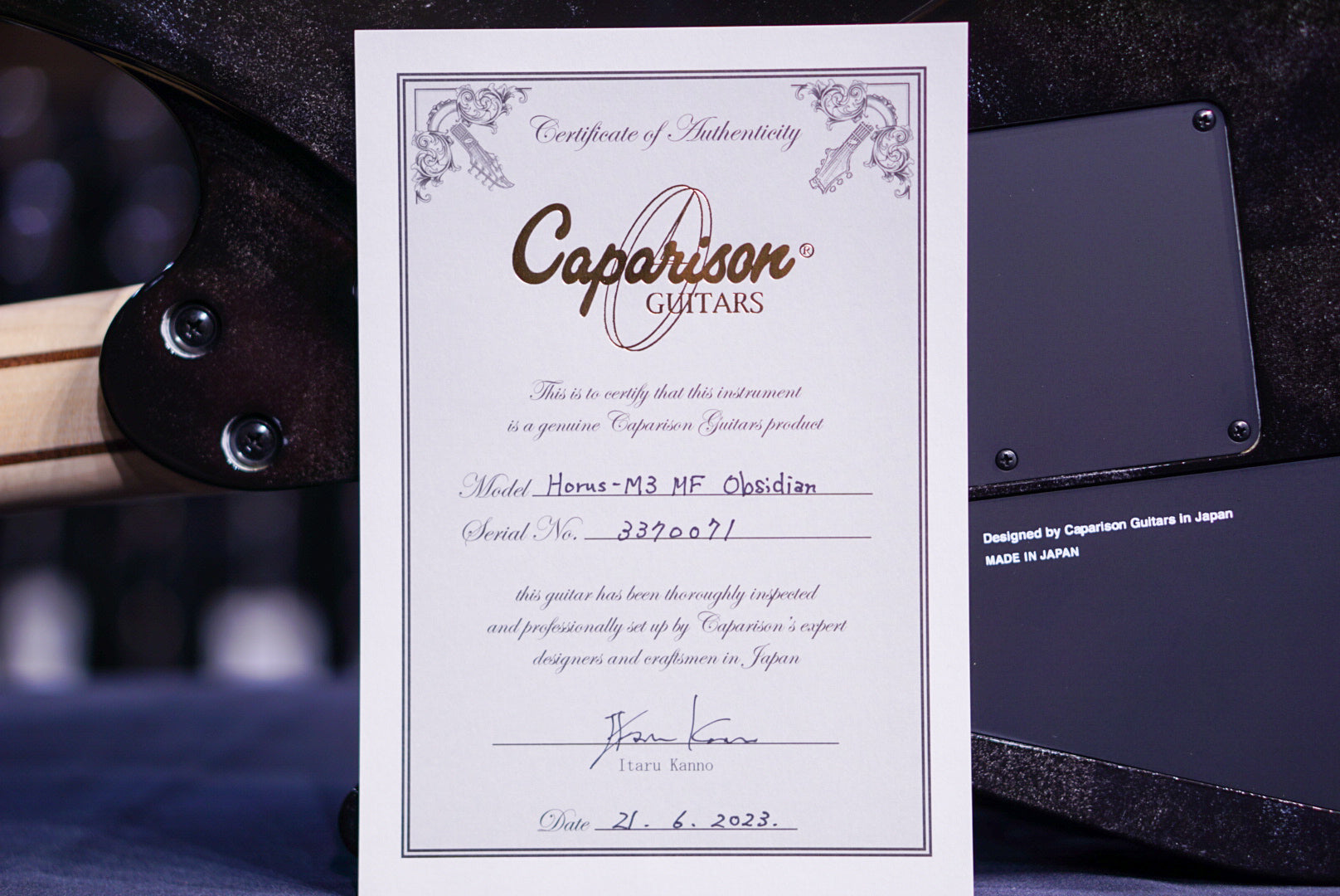 Caparison Horus M3 MF Obsidian 3370071 - HIENDGUITAR Caparison Guitars