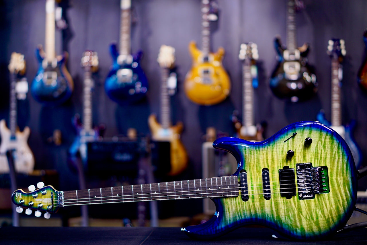 Ernie Ball Music Man Luke 4 HSS Green Tide D01309