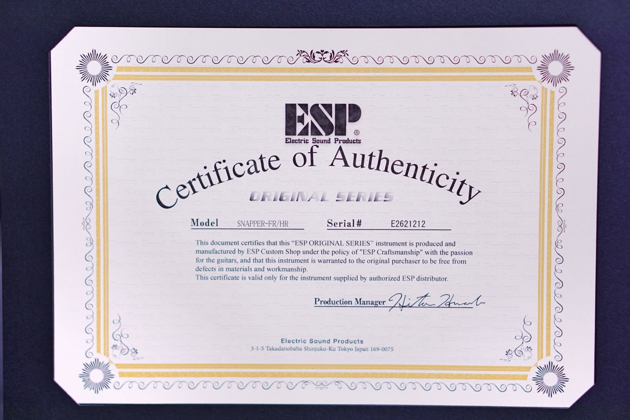 ESP Original snapper FR magenta sparkle granite e2621212 - HIENDGUITAR esp GUITAR