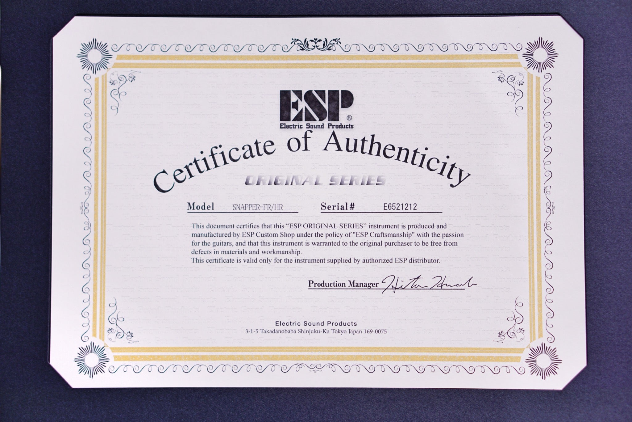 ESP Original snapper FR purple sparkle granite e6521212 - HIENDGUITAR esp GUITAR