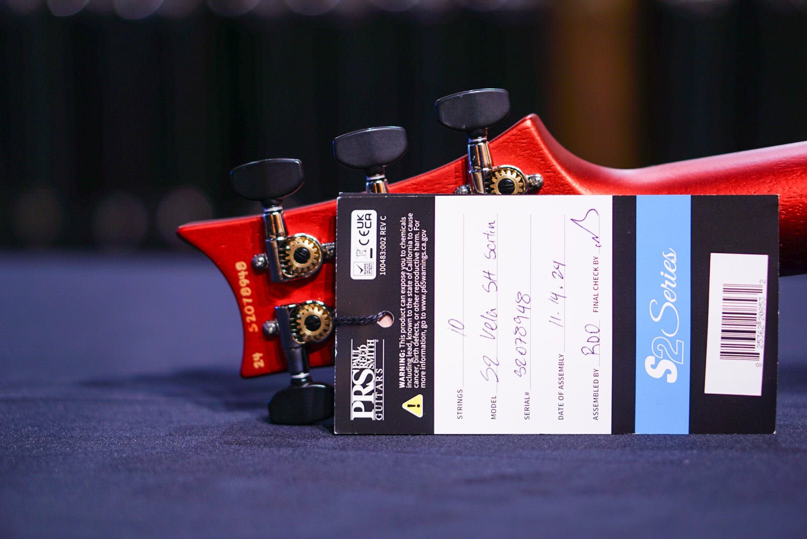 PRS S2 Vela Semi-hollow Satin Red Apple Metallic 2025 s2078948