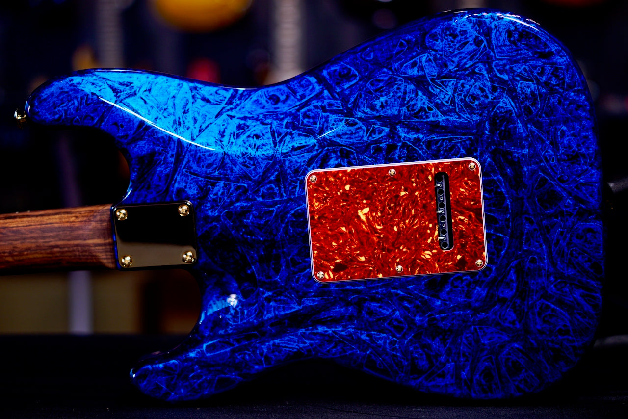 Suhr Classic S Custom Blue Web Rosewood Neck & Gold Package 85908