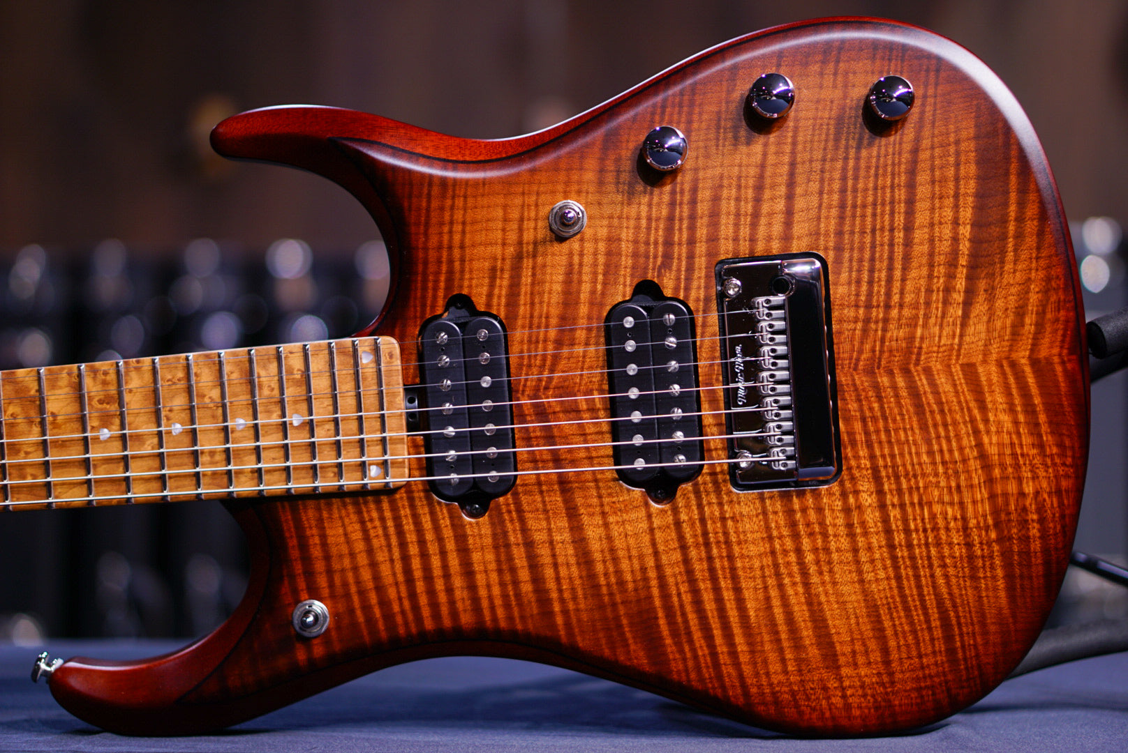 Ernie Ball Music Man JP15 7-string Electric Guitar - Sahara Burst Flame K02322