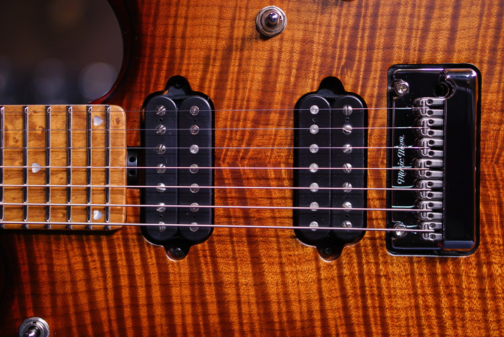 Ernie Ball Music Man JP15 7-string Electric Guitar - Sahara Burst Flame K02322