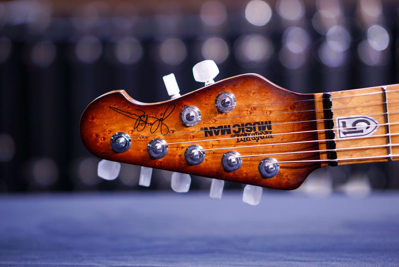 Ernie Ball Music Man JP15 7-string Electric Guitar - Sahara Burst Flame K02322