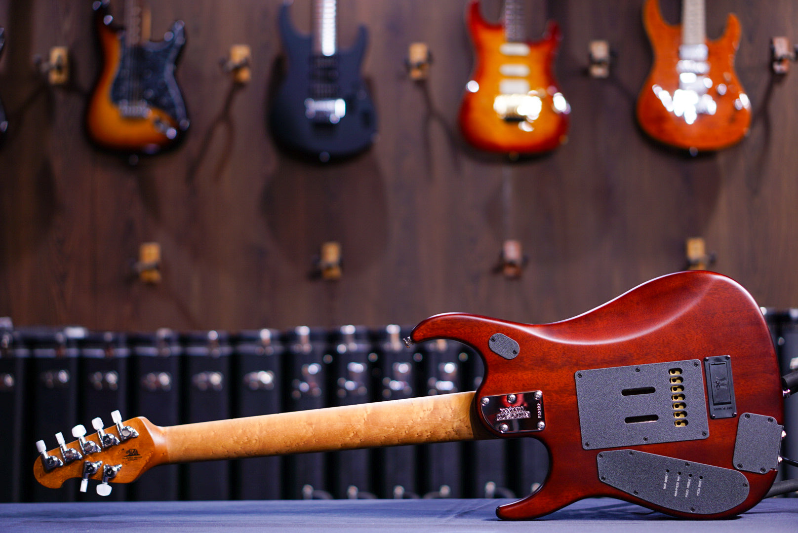 Ernie Ball Music Man JP15 7-string Electric Guitar - Sahara Burst Flame K02322