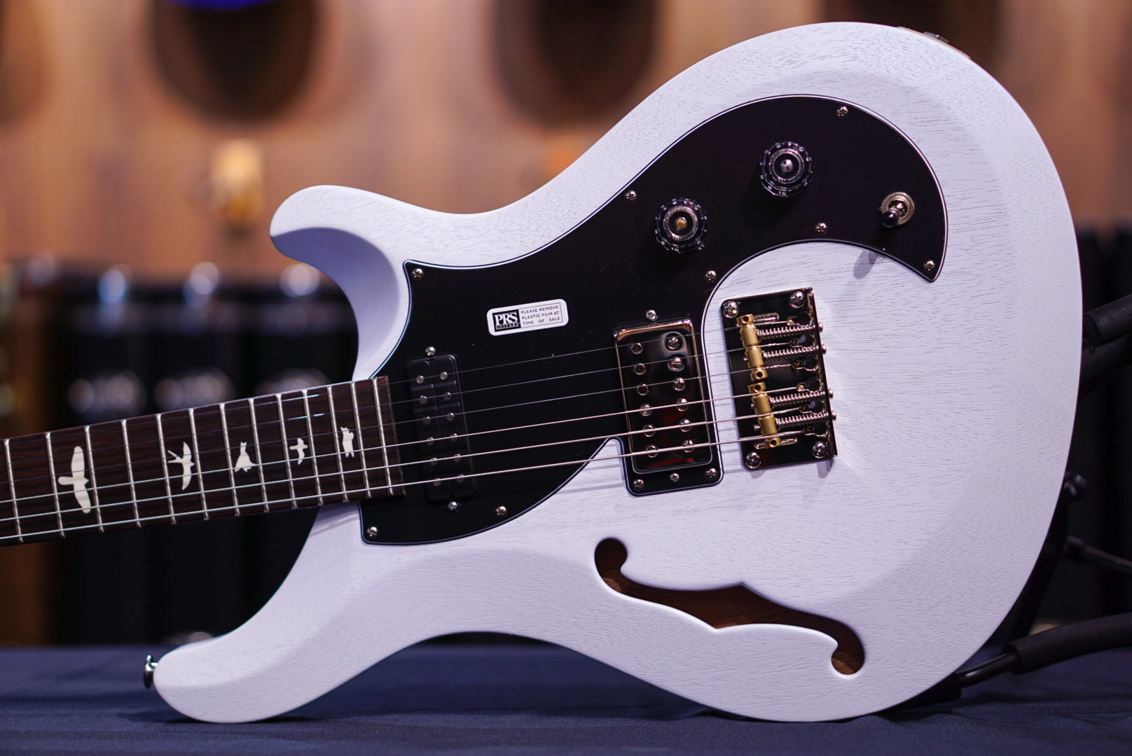 PRS S2 Vela Semi-Hollow Satin Pearl White 2025 S2080701