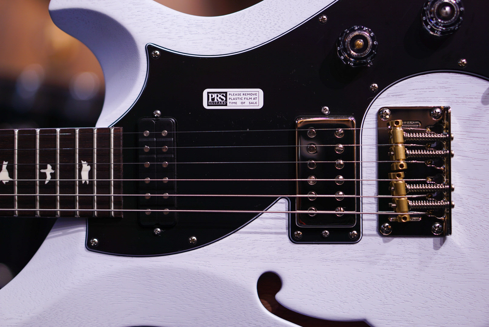 PRS S2 Vela Semi-Hollow Satin Pearl White 2025 S2080701