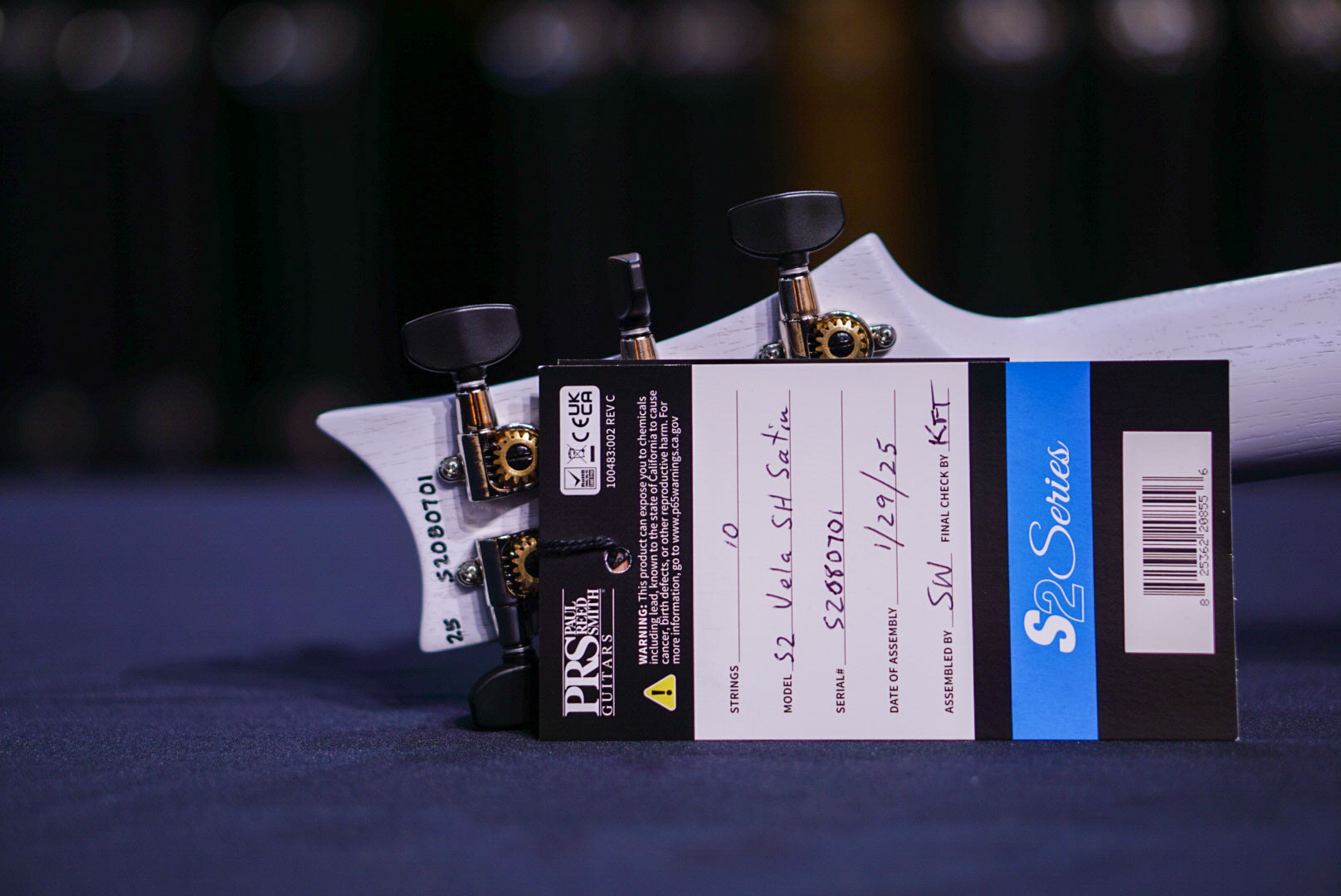 PRS S2 Vela Semi-Hollow Satin Pearl White 2025 S2080701