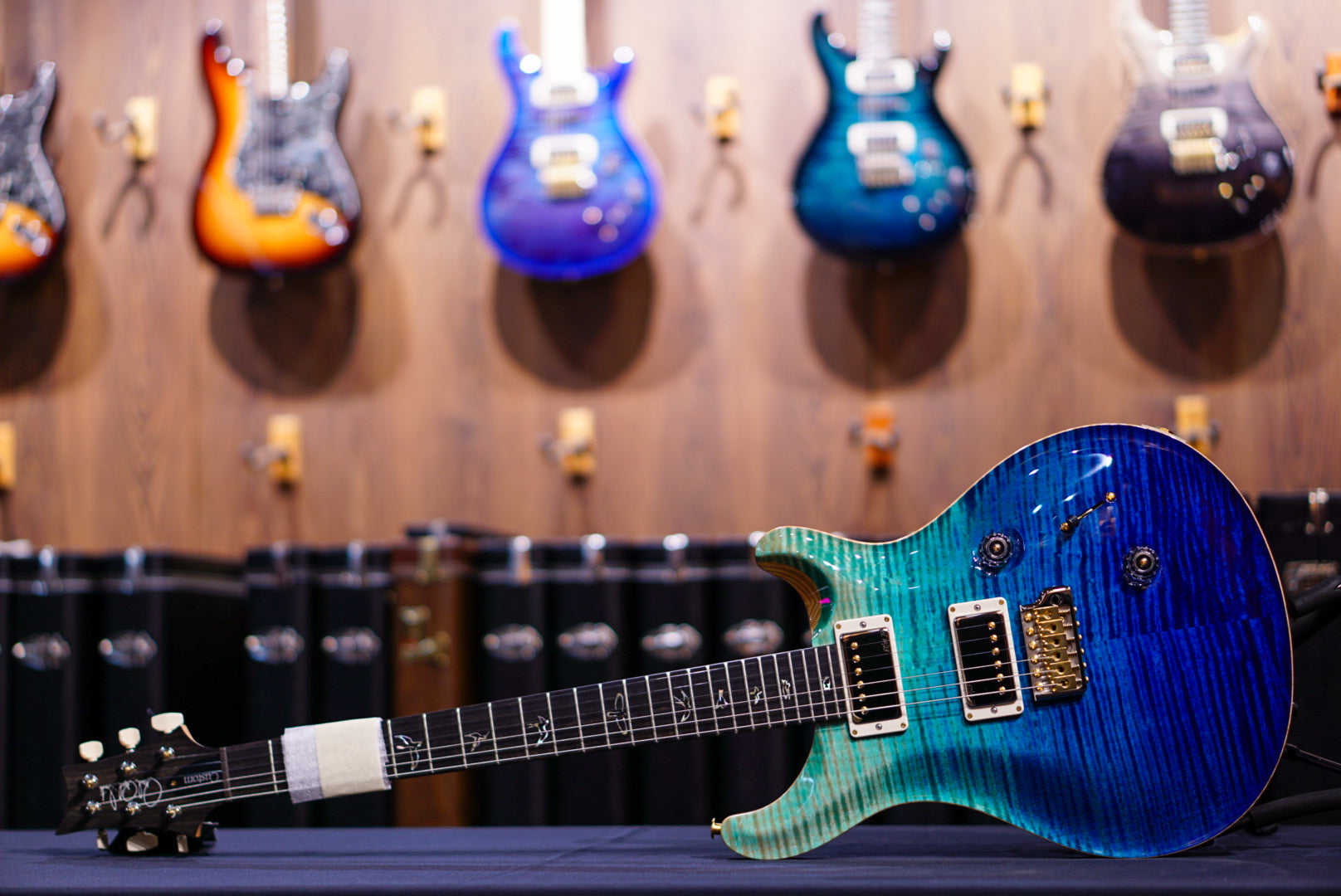 PRS Custom 24 wood library Blue Fade 0395506