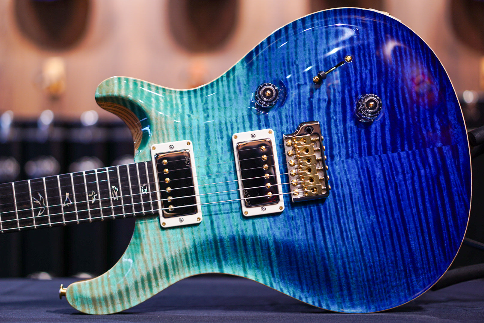 PRS Custom 24 wood library Blue Fade 0395506