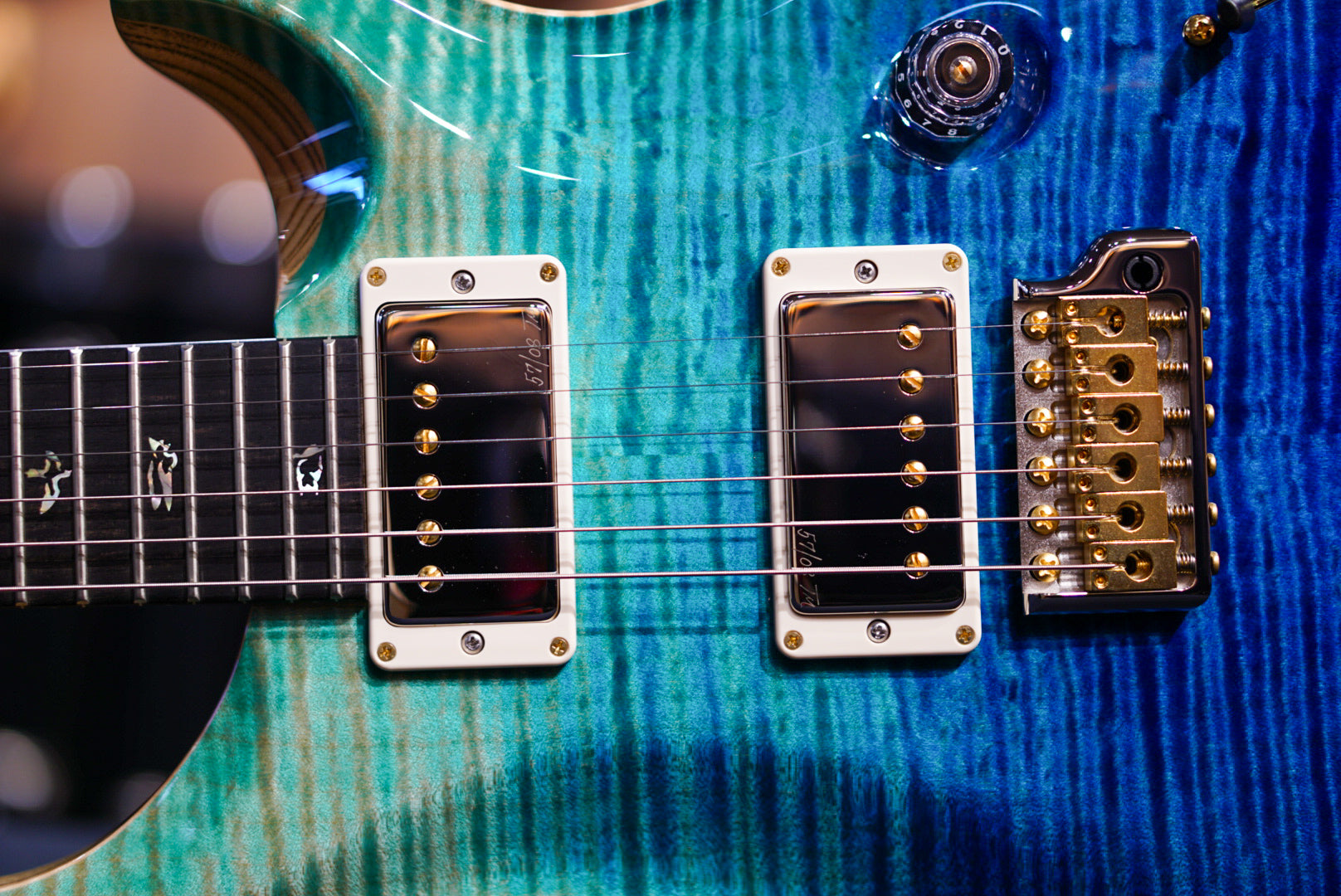 PRS Custom 24 wood library Blue Fade 0395506