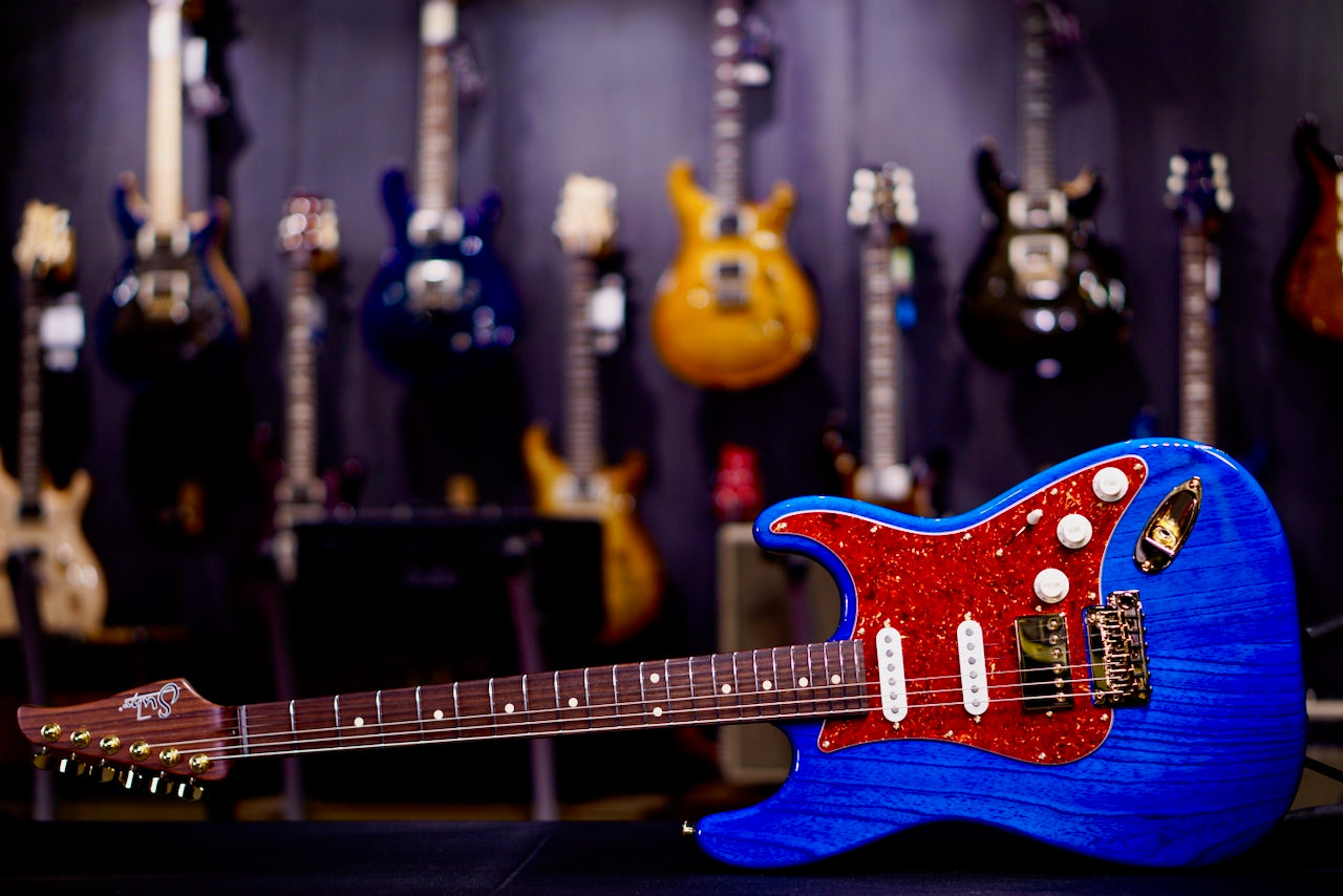 Suhr Classic S Custom Trans Blue Rosewood Neck & Gold Package 85999