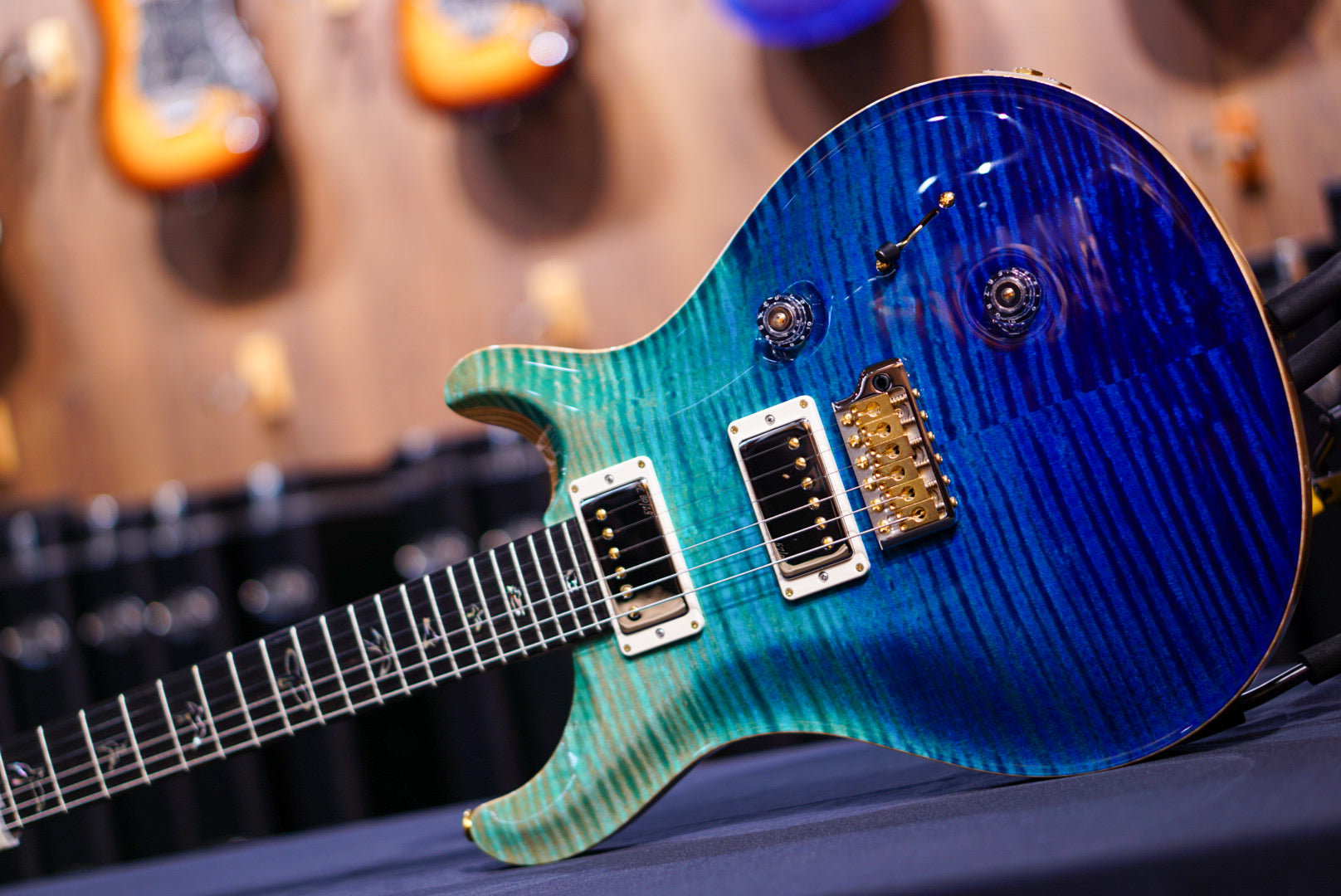 PRS Custom 24 wood library Blue Fade 0395506
