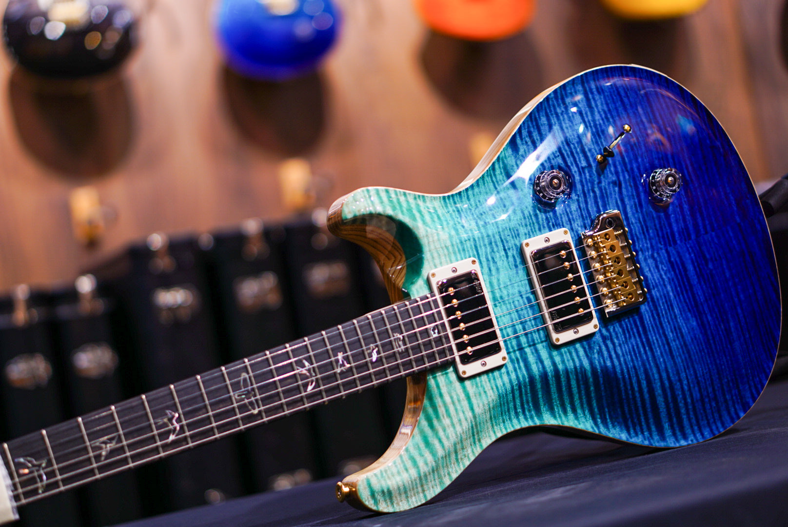 PRS Custom 24 wood library Blue Fade 0395506