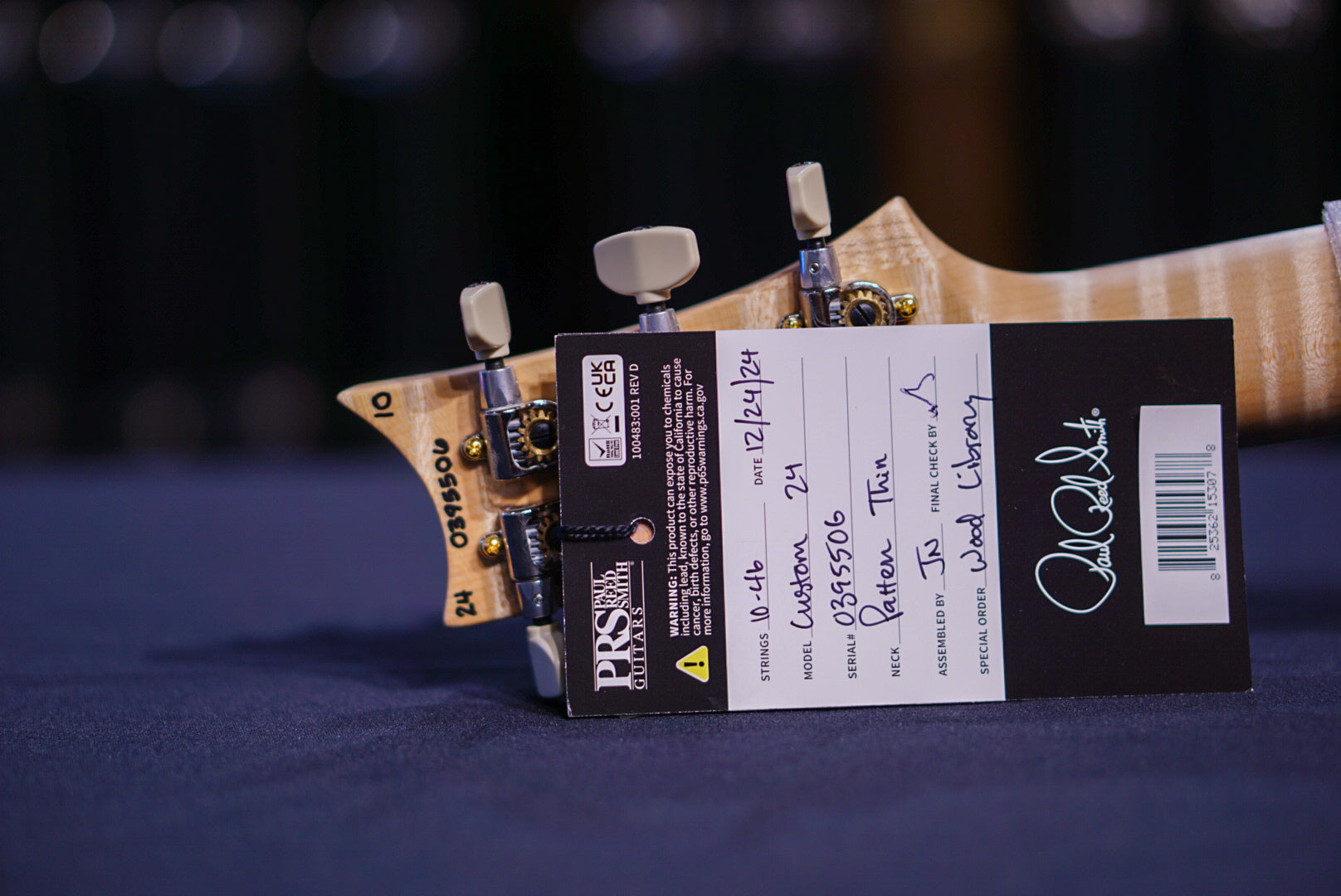 PRS Custom 24 wood library Blue Fade 0395506