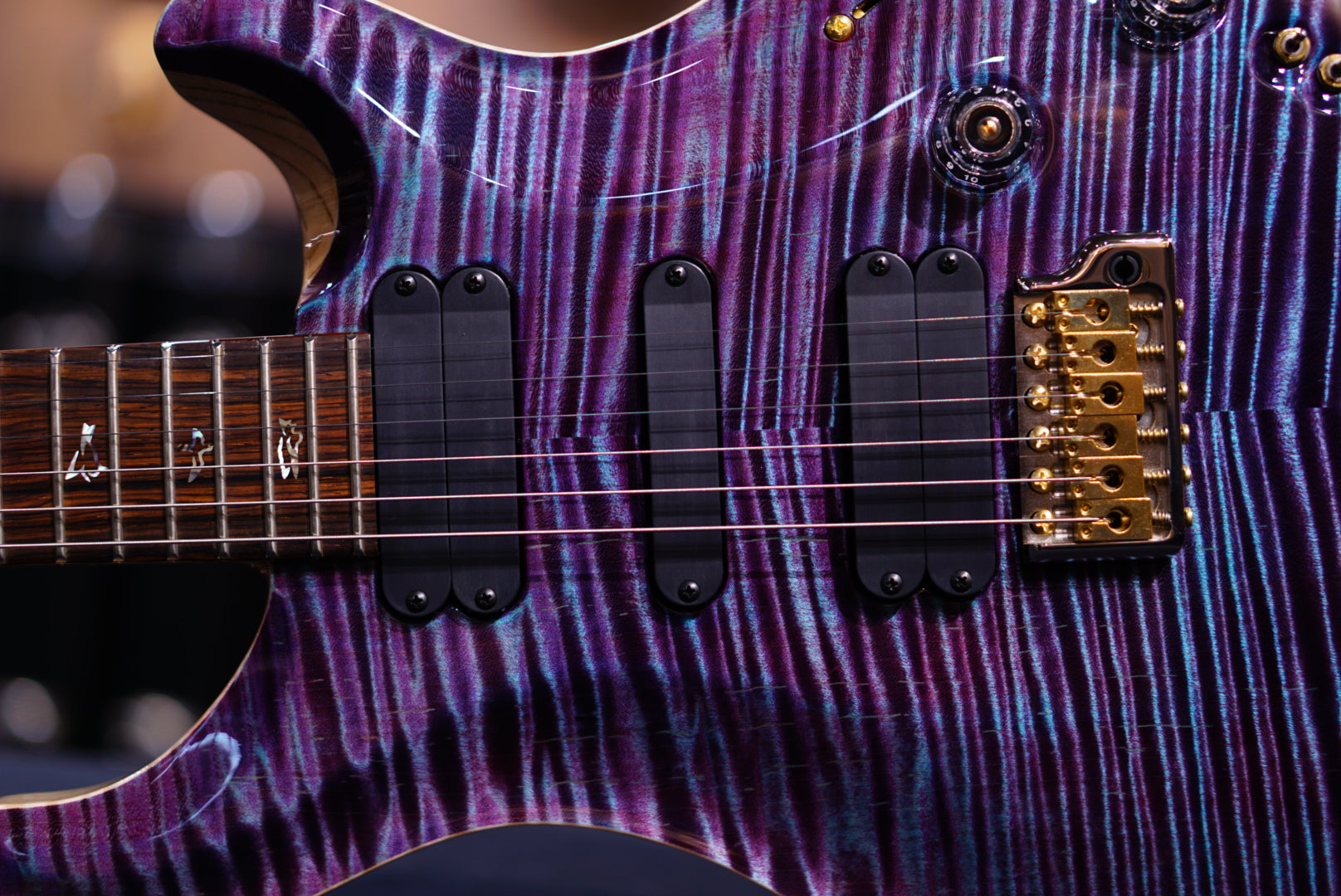PRS 509 wood library w flame neck Violet 10 Top 0400001