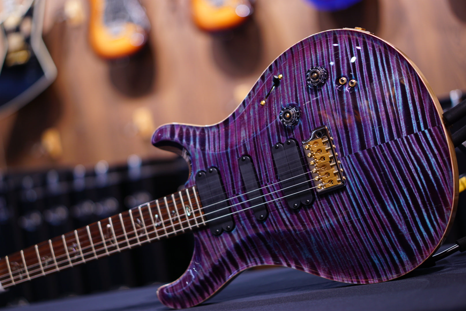 PRS 509 wood library w flame neck Violet 10 Top 0400001