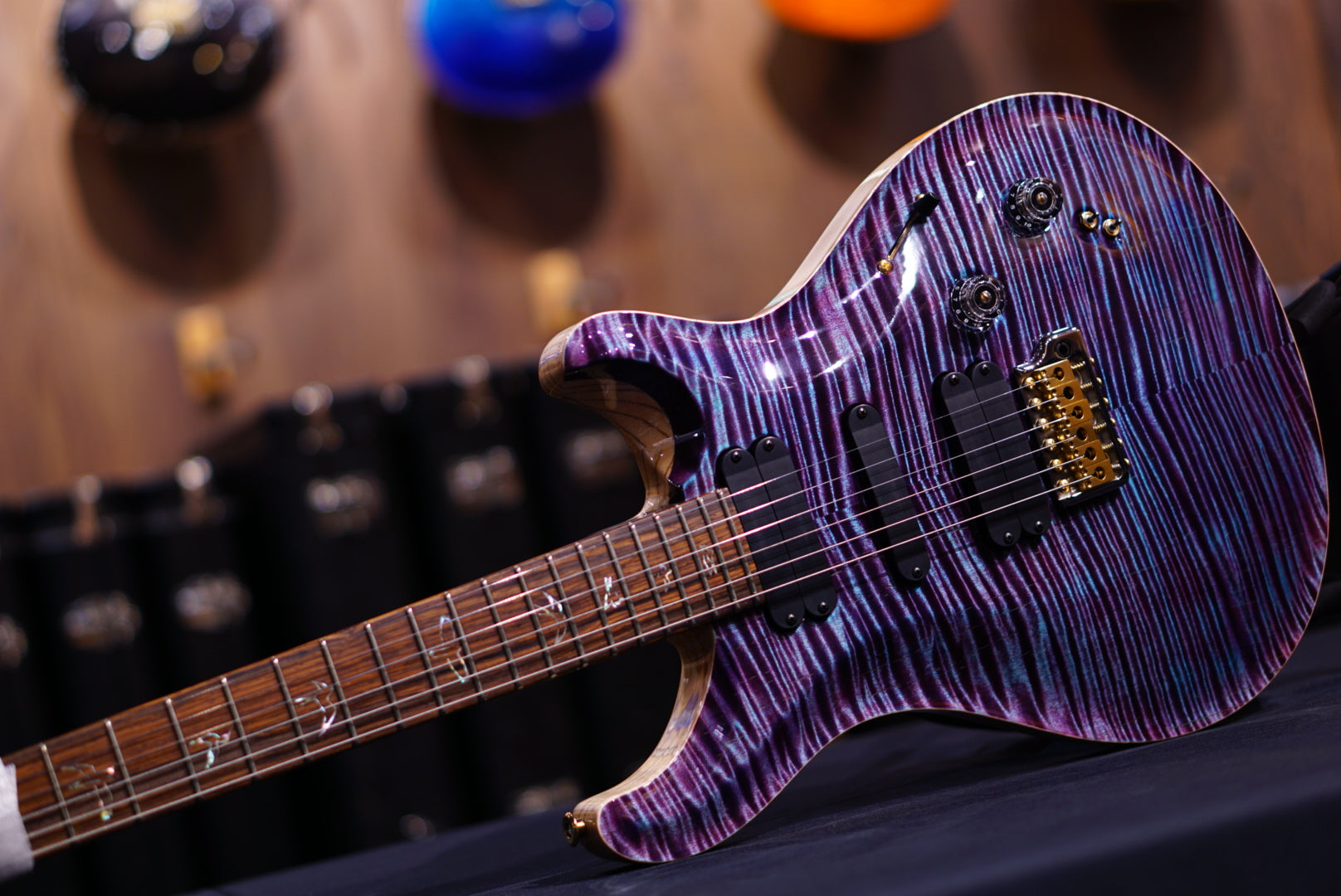 PRS 509 wood library w flame neck Violet 10 Top 0400001