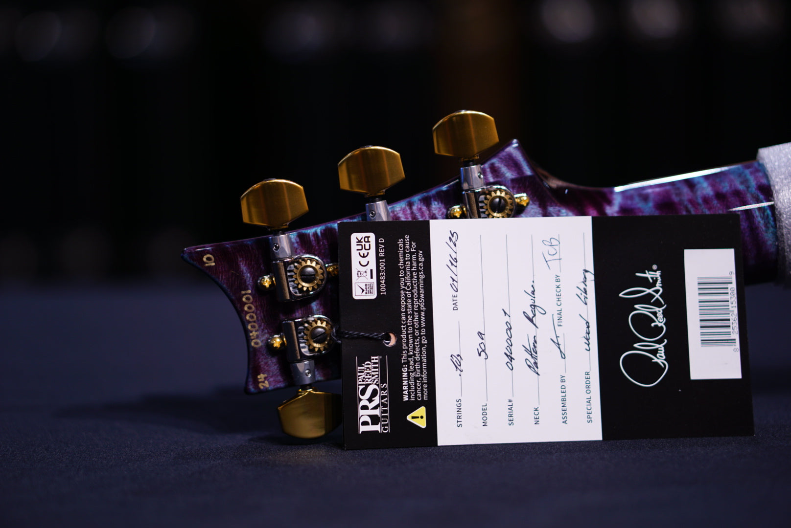 PRS 509 wood library w flame neck Violet 10 Top 0400001