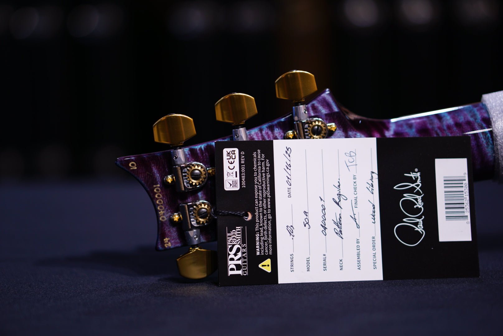 PRS 509 wood library w flame neck Violet 10 Top 0400001