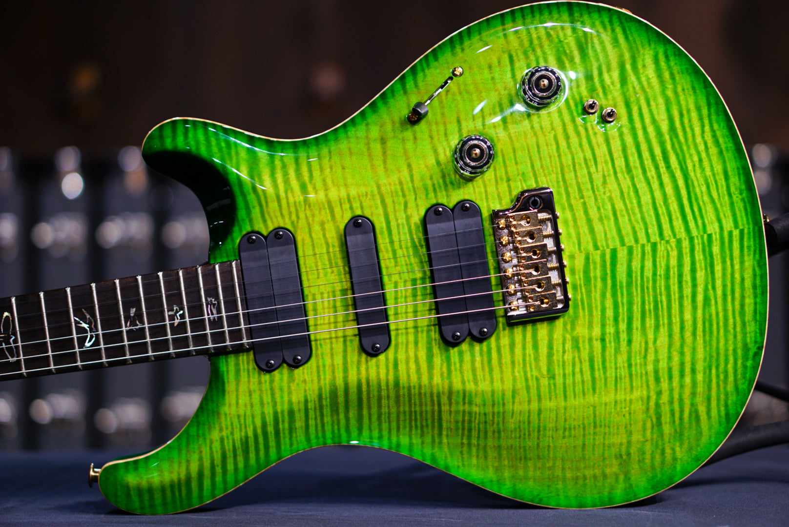 PRS 509 wood library w flame neck custom color 10 Top 0374815