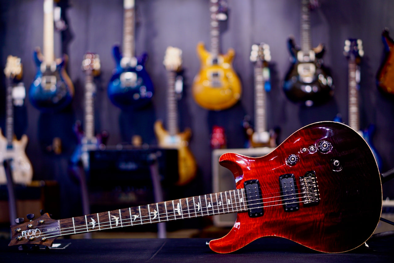 PRS Custom 24-08 Mango Top Fire Red / Gray Black Fade Ltd Ed 0422884