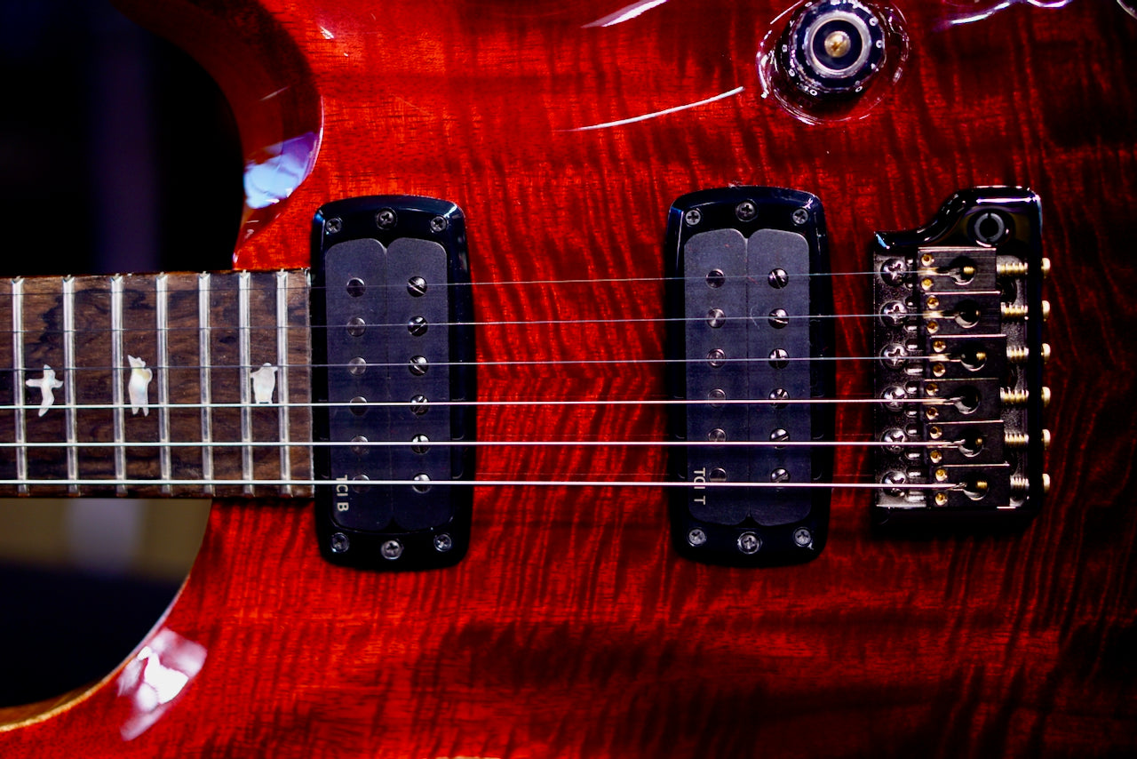 PRS Custom 24-08 Mango Top Fire Red / Gray Black Fade Ltd Ed 0422884