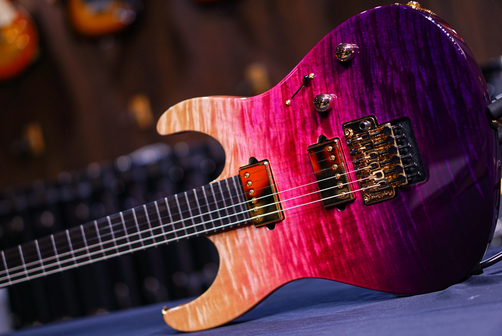Suhr modern custom one piece flame body purple gradient 64736
