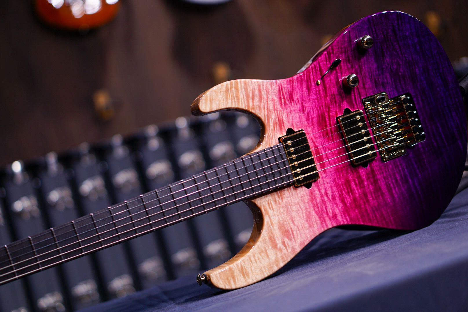 Suhr modern custom one piece flame body purple gradient 64736