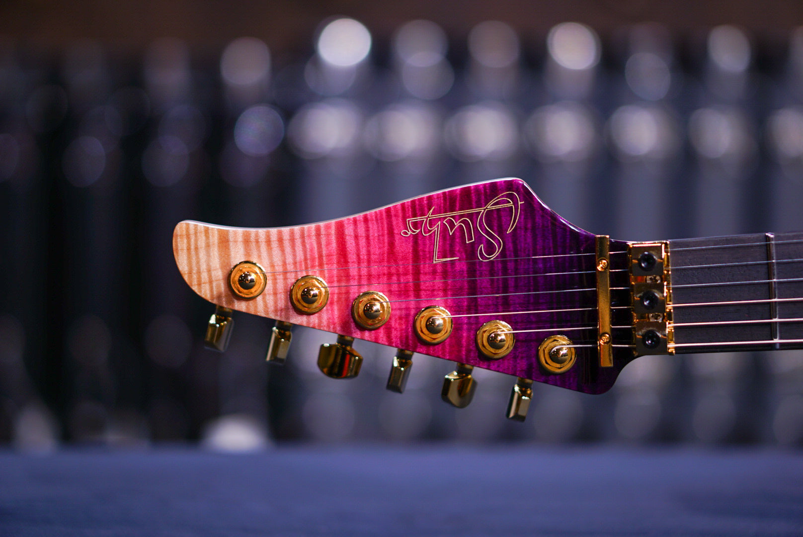 Suhr modern custom one piece flame body purple gradient 64736