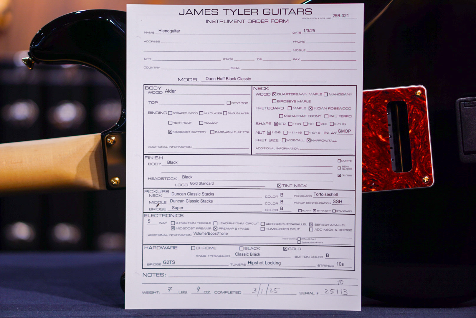 James Tyler Dann Huff Black Classic – 25113