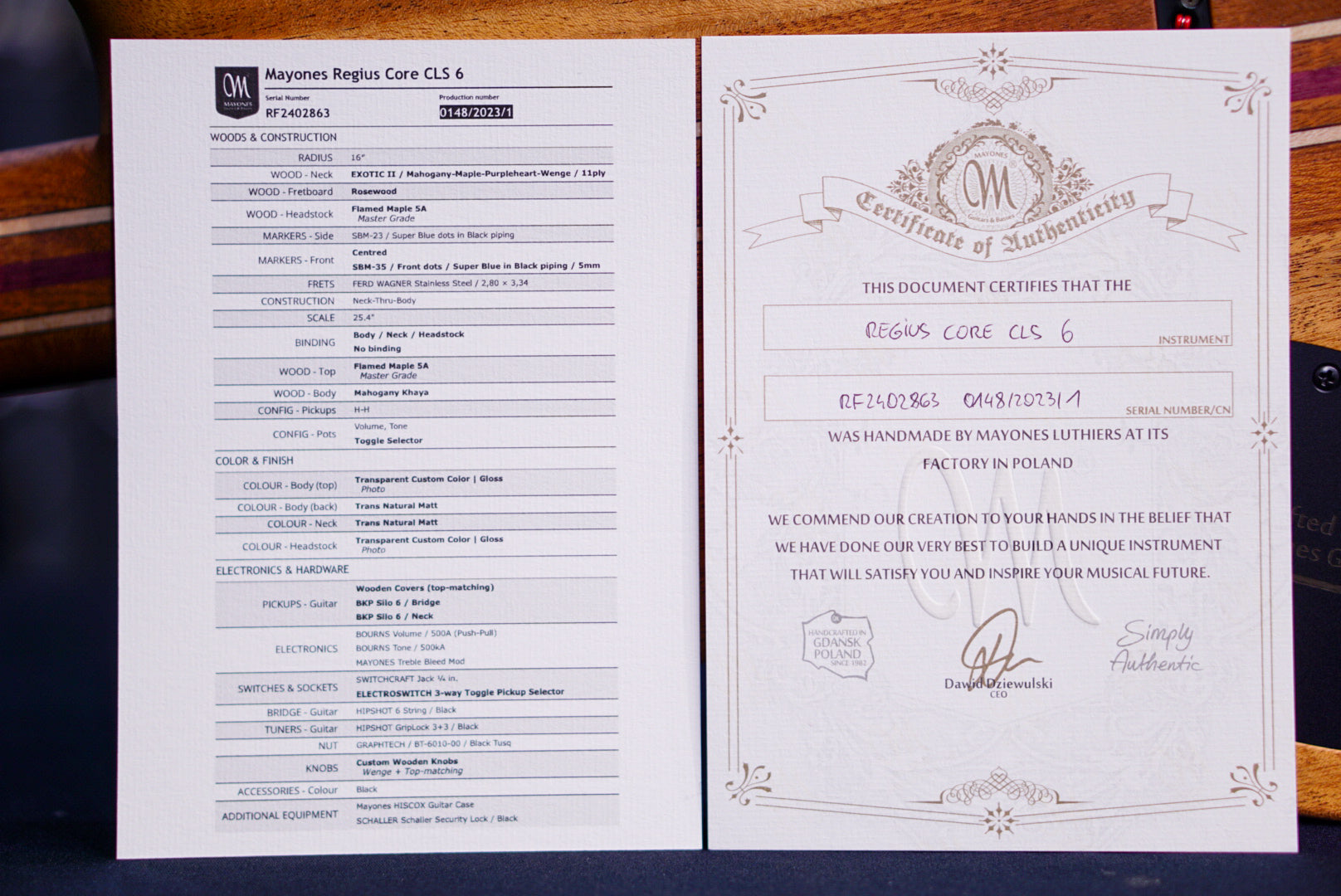 Mayones Regius core classic 6 custom color RF2402863