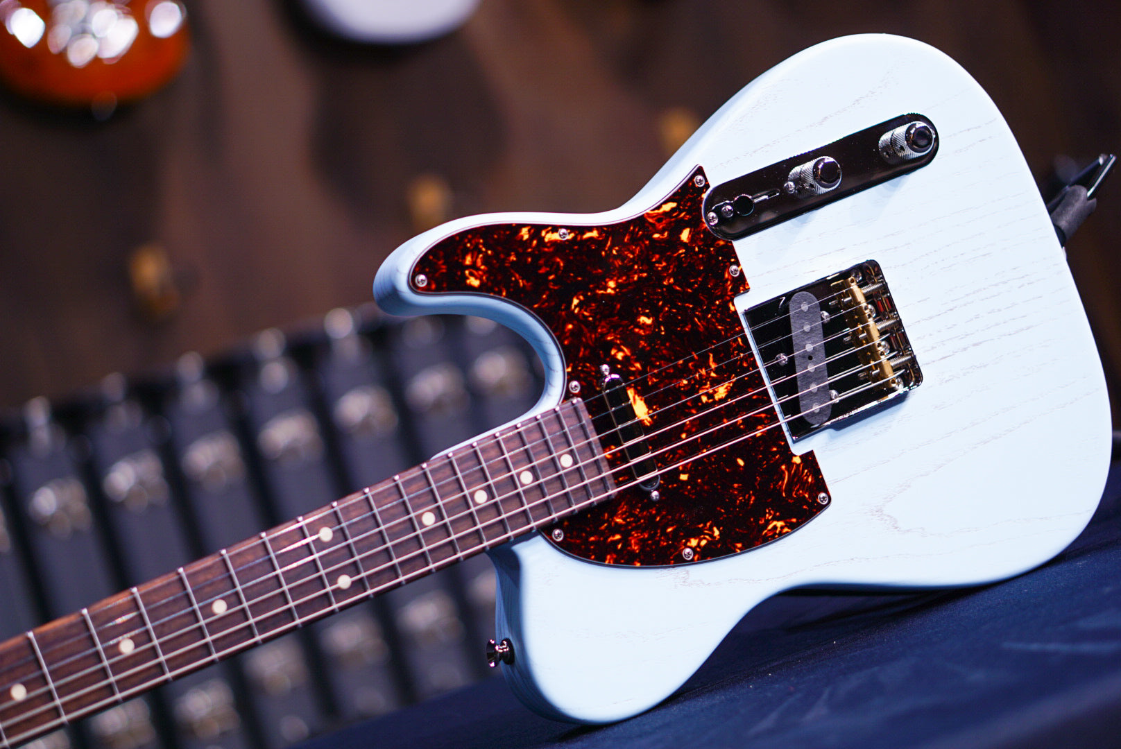 Tom Anderson T Icon Satin Organic Grain Sonic Blue With Brown 03-22-24A