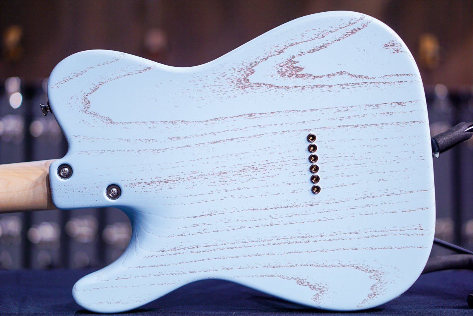 Tom Anderson T Icon Satin Organic Grain Sonic Blue With Brown 03-22-24A