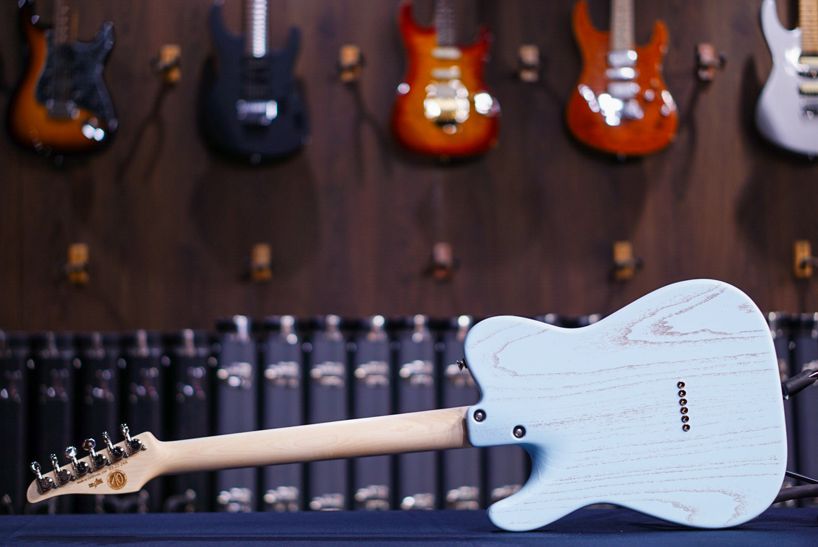 Tom Anderson T Icon Satin Organic Grain Sonic Blue With Brown 03-22-24A