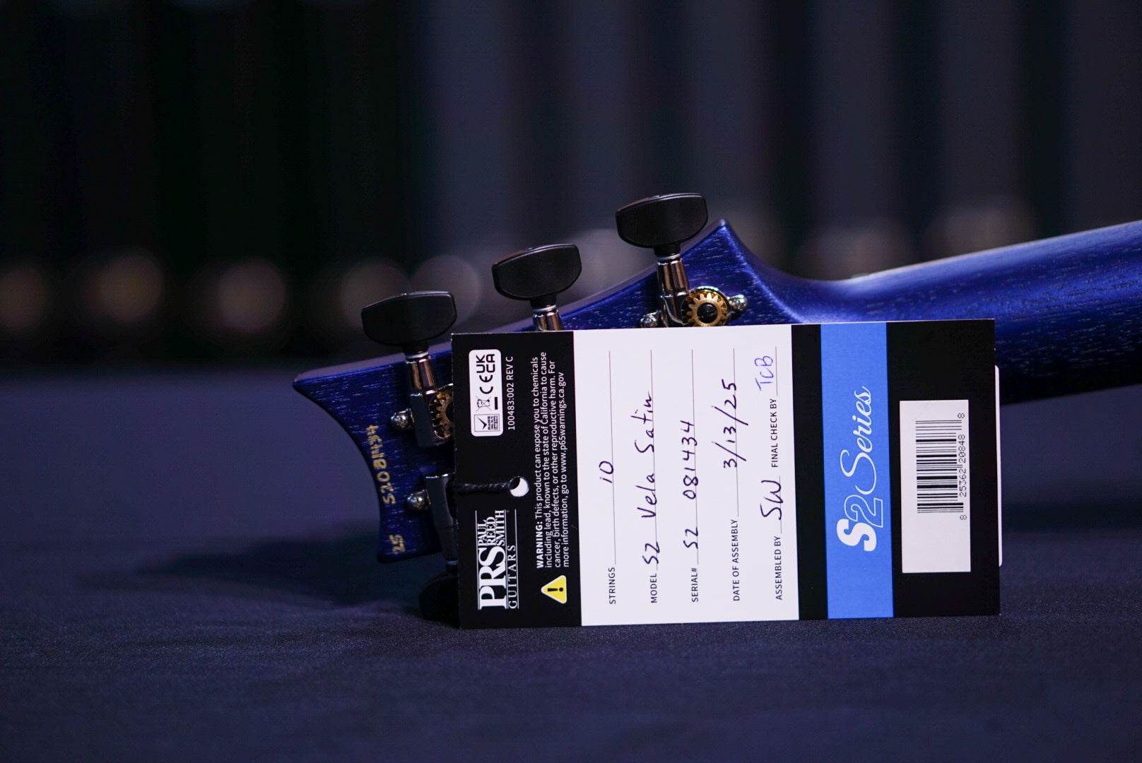 PRS S2 Vela Satin Metallic Midnight 2025 S2081434