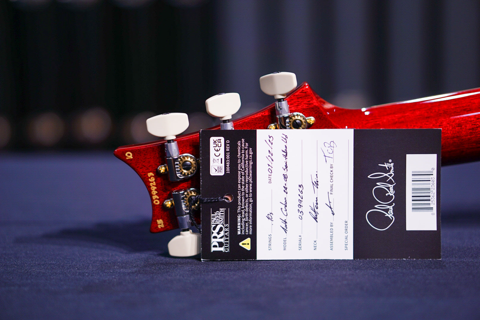 PRS 40th Anniversary Custom 24-08 Semi-Hollow Limited Edition Charcoal Cherry Burst 0399263