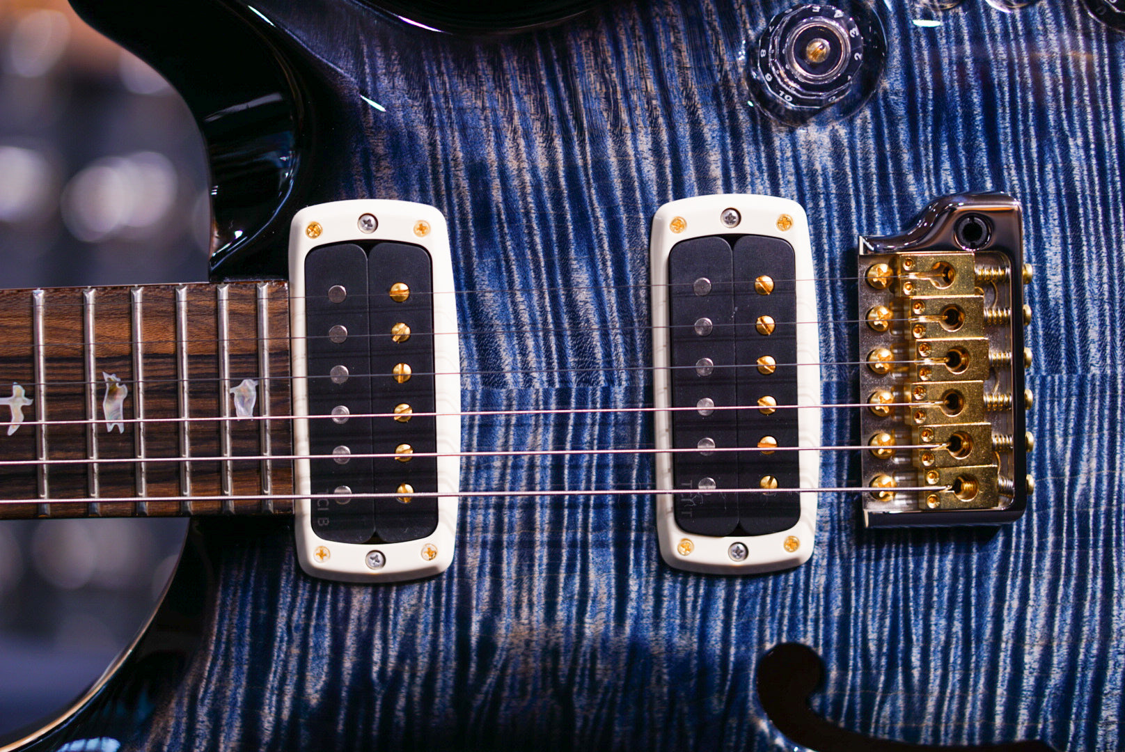 PRS 40th Anniversary Custom 24-08 Semi-Hollow Limited Edition Faded Whale Blue Smokeburst 0401532