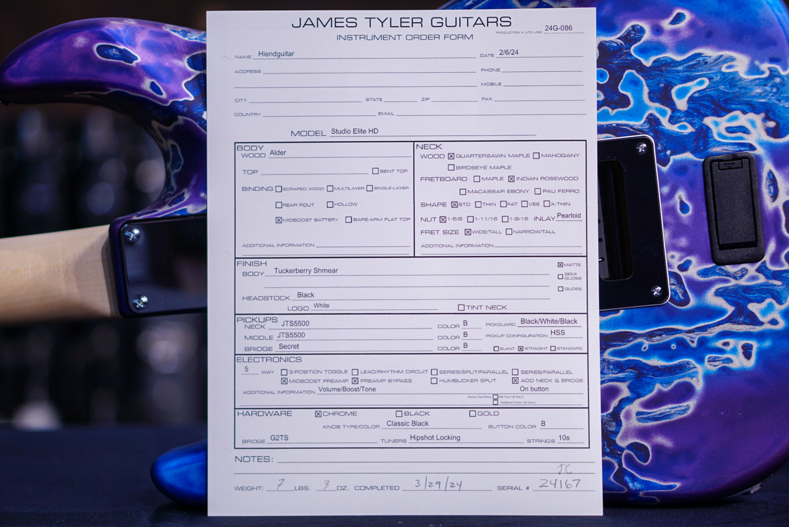 James tyler studio elite HD tuckerberry shmear 24167